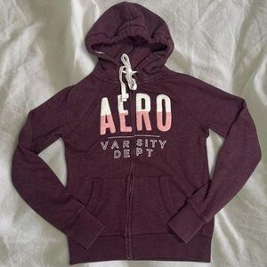 Aeropostale Burgundy Varsity Jacket